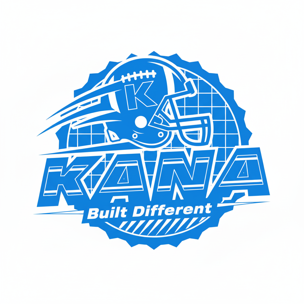 KANA Built Different Football - Electric Blue & White
