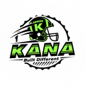 KANA Built Different Football - Neon Green & Black