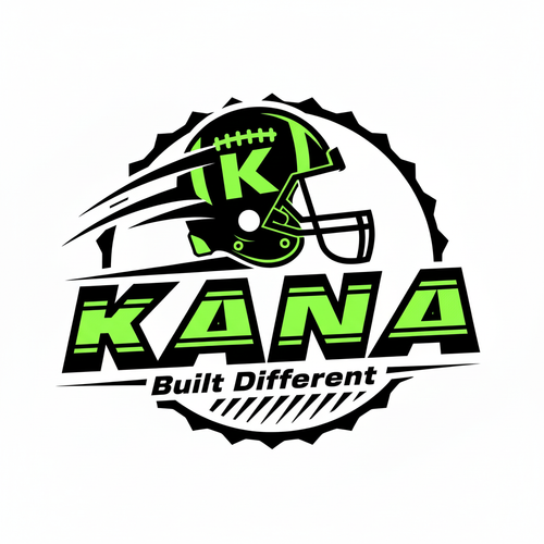 KANA Built Different Football - Neon Green & Black