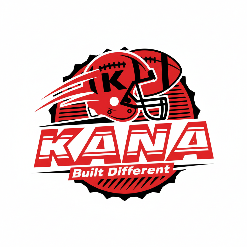 KANA Built Different Football - Red & Black