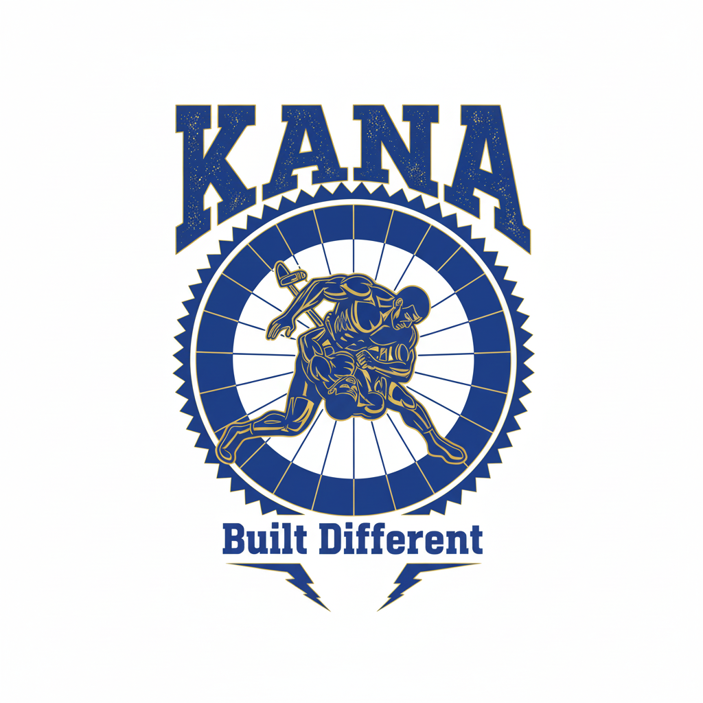 KANA Built Different Wrestling - Blue & Gold