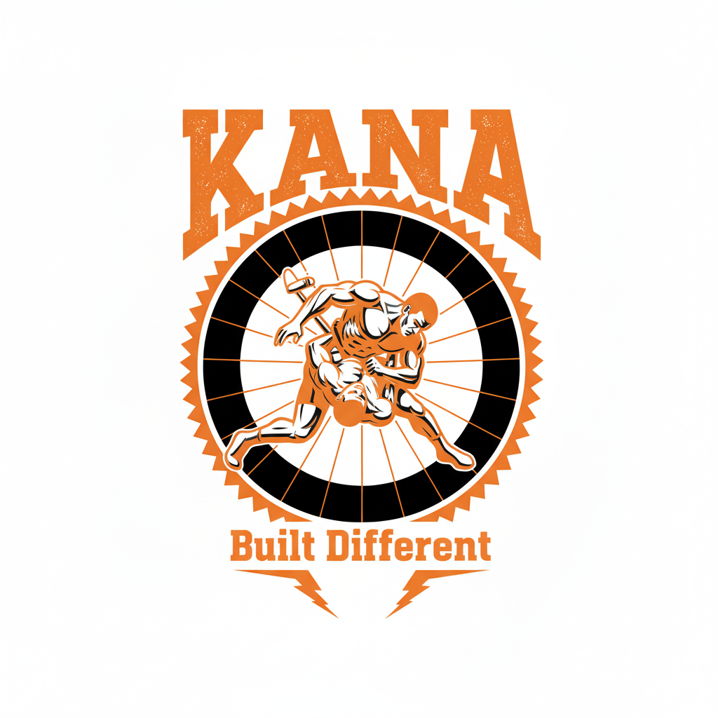 KANA Built Different Wrestling - Orange & Black