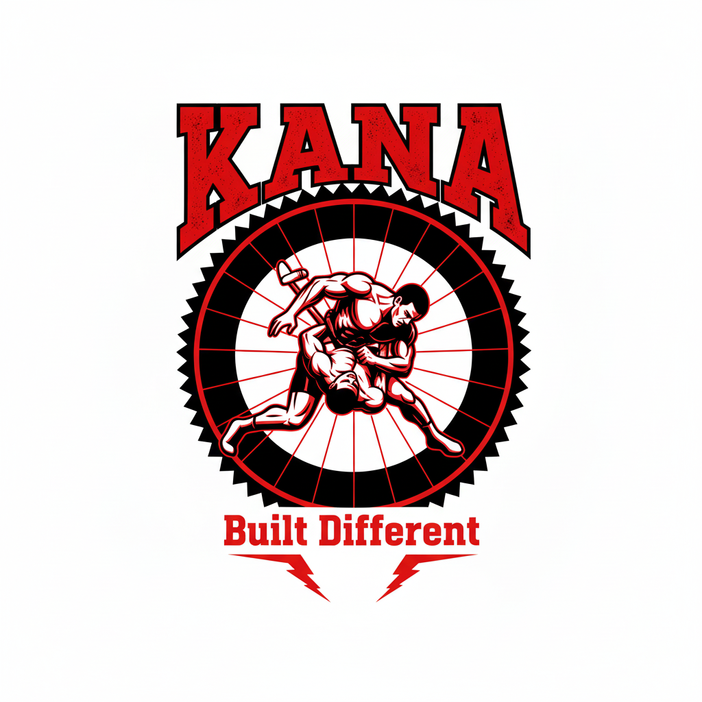 KANA Built Different Wrestling - Red & Black